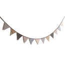 12 Flags VintageFabric Pennant Wedding Pennant Bunting Banner Garlands 3.2 OZ