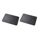 2 pcs PU Placemats Thickened Waterproof Non-slip Insulation Pad Pan Mat