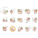 45pcs/box Strawberry Head Girl Stationery Stickers DIY Diary Album Gift Label-OZ