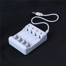 1Pcs Battery Charger AA And AAA 4Ports Battery Charger With USB Plug Z
