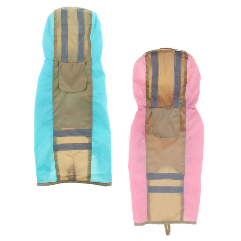 Pet Dog Waterproof Raincoat Jumper Clothes Puppy Cat Coat Winter Rain pink