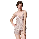 New Femme Sexy Pajamas Ladies Pigiama Condole Belt Vest Pajamas Suit Light