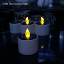 6x Solar Powered Electric LED Candles Flickering Flameless Tea Light Yellow