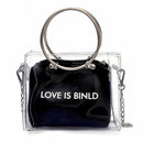 Fashion Women Bag Set Transparent Shoulder Bag+Clutch For Teenage Girls Fas