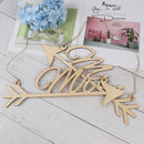 1Pair Mr & Mrs Arrow Signs Wedding Party Chair Decor Rustic Wood Wedding S Gw