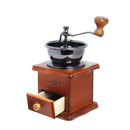 Classical Wooden Manual Coffee Grinder Stainless Steel Retro Spice Mini Bur New