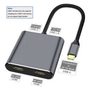 4 in 1 USB 3.1 Type C HUB Converter Dual 4K HDMI USB 3.0 PD Charge Adapter