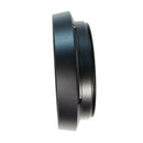 46mm Pro Angle Vented Metal Lens Hood Sun Shade Wristband Lens Focus Ring