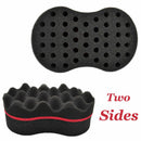 Double Sided Barber Hair Brush Sponge Dreads Locking Twist Coil Afro Curl W
