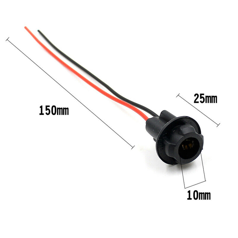 10pcs T10 W5W Car Socket Extension Wedge Base Light Connector Fittings