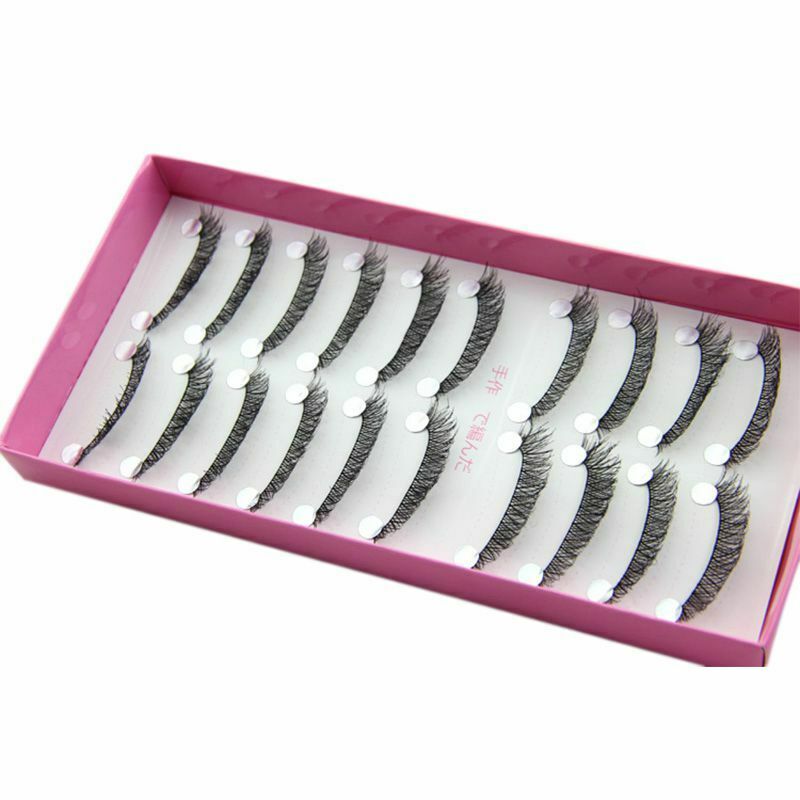 10 pairs of eyelashes False Eyelashes Natural Beauty Makeup Eyelashes - Cro W7K7