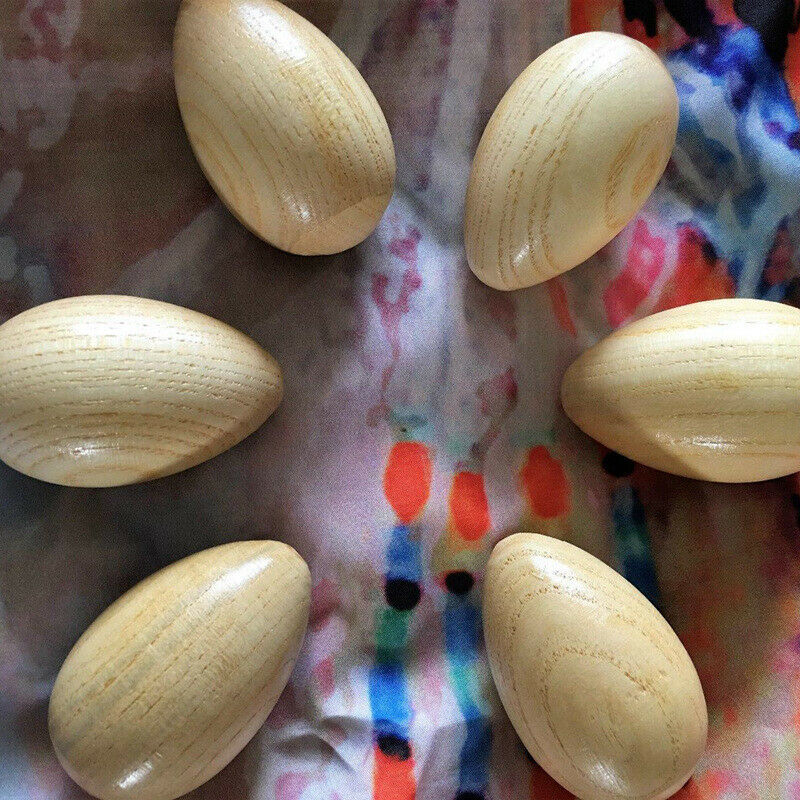 Set of 6 pcs Wooden Percussion Musical Egg Maracas Egg Shakers Musical Inst F8W1