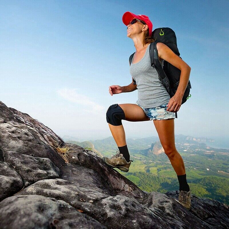 2Pcs Outdoor Sports Spring Knee Support Climbing Breathable Knee Pads Four  T4F6