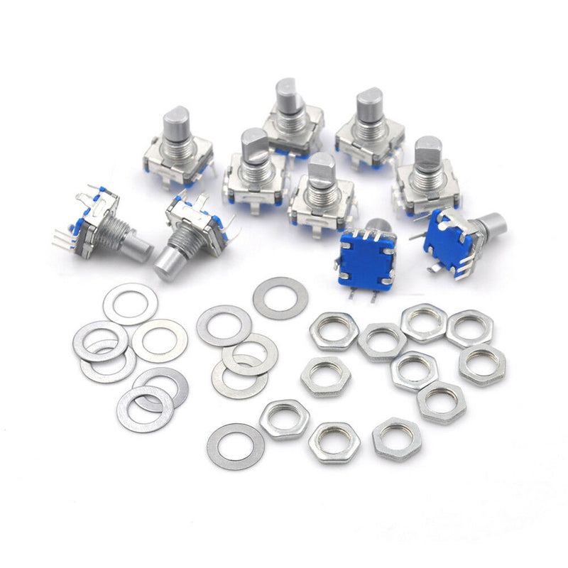 10X Rotary encoder with switch EC11 Audio digital potentiometer 12mm handle  Kw