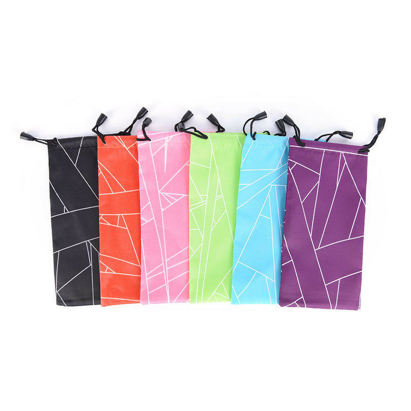 5Pc Sunglasses Bag Pouch Soft Cloth Cleaning Optical Glasses Case Random JCA Gn