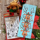 Cute Christmas Elk Deer Scrapbook Embossing DIY Metal Frame Cutting Die (A)