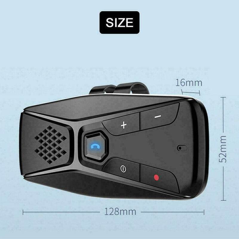 Hand Free BT 5.0 MP3 Player Multipoint Speakerphone Visor Sun Bluetooth Car N7E2