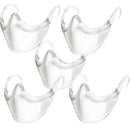 5Pcs Foldable Transparent Face Shield Reusable Anti-Fog Mouth Cover Visor