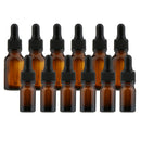 12 Pieces 5ml 15ml Amber Glass Bottles with Glass Eye Dropper Dispenser for