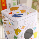 Color Washing Machine Iron Box, Portable Washing Powder Box, Iron Can, Stor N3F4