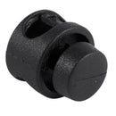 10 Pcs Plastic Toggle Stoppers 2 Holes Cord Locks End Black Q9K4