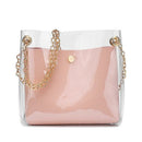 Fashion Women Mini Small Shoulder Bag Clear Transparent Girls Cute Composit F2Z3