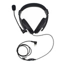 Noise Cancelling 2-Pin Headphone VOX-PTT Deep Bass Stereo Overhead Headset Wired