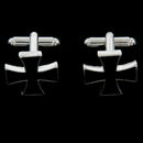 Men's Stainless Steel Cufflinks Black Cross I1E5