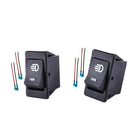 Pair 35A 12V Driving Fog Lamp Rocker Toggle Switch W/ Green + Blue LED Light