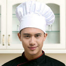 Adjustable Elastic Men Women Mushroom Cap Cooking Kitchen Chef Hats (White)