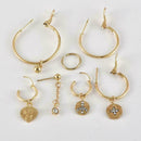 7Pcs/Set Fashion Boho Women Crystal Earrings Set Ear Gift Jewelry Stu E3M4