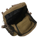 male Retro Leisure tourism canvas backpack Khaki H9A3