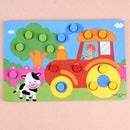 Color Cognition Board Educational Toys Children Wooden Color Match(Farm)