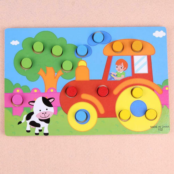 Color Cognition Board Educational Toys Children Wooden Color Match(Farm)