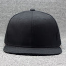 Black Blank Plain Snapback Hats Hip-Hop Adjustable Bboy Baseball Cap Unisex