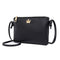 Women PU Leather Crown Shoulder Bags Zipper Casual Crossbody Bags/Black