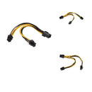 3PCS PCI-E 6-pin to 2x 6-pin Power Splitter Cable PCI Express Extension Cord
