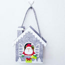 Xmas Gift Santa Claus House Candy Hand Bag Pendant Decor Party Supply (B)