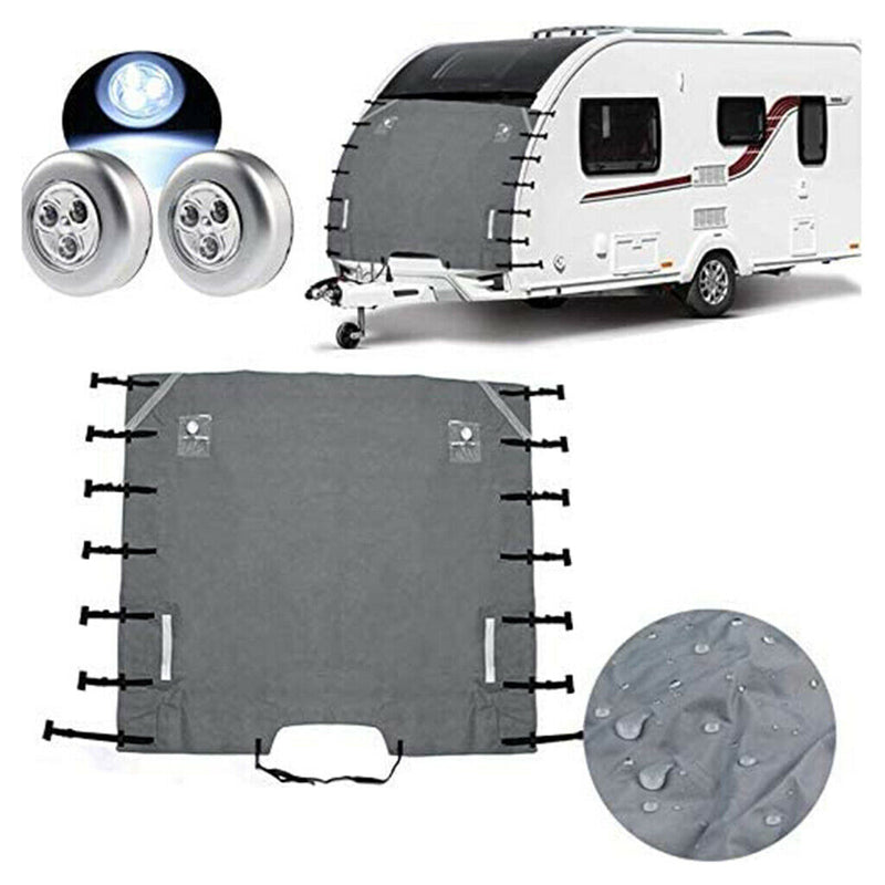 1 Set Caravan Towing Cover with LED Lights Waterproof RV Towing Defender