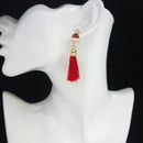 Christmas Drop Earrings Bell Elk Tassel Long Dangle Ear Jewelry (Style 4)