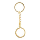 Metal Keychains Coin Keyring Souvenir Bitcoin Protector Key Ring 25mm Golden