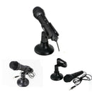 3.5mm Jack Stereo Plug Microphone Mic + Stand For PC Laptop Notebook MSN Skype d