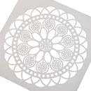 Round Flower Print Coffee Cake Stencil Fondant Buttercream Spray Mold Decor