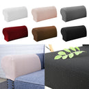 1 Pair White Anti-dirty Elastic Sofa Armrest Covers Armchair Slipcovers