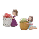 2pcs Cute Succulent Planter Pots Pot Container Desk Home Decor Ornaments