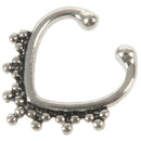 Faux Non Piercing Beaded Heart SEPTUM Nose ClipOn Hanger RINGS Stud Color:S Y2H2