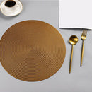 2PCS Round PVC Placemat Anti-Scalding Steak Plate Kitchen Dining Table Mats