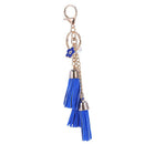 Synthetic Leather Tassel Keychain Car Key Chain Ornaments Bag Charm Royal B