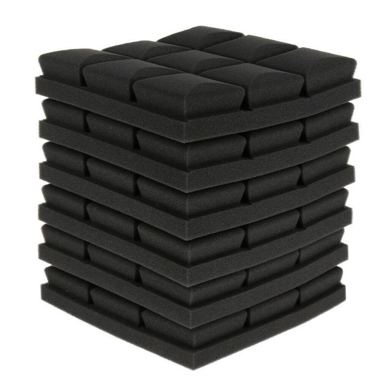 12x 2" X 10" X 10" Acoustic Foam Panels Soundproof Padding Mushroom Design