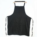 One Piece Black Commercial Catering Chef Kitchen Full Bib Apron With Pocket OPV